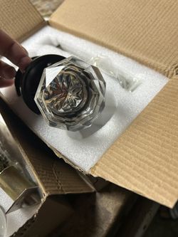 door lock with crystal