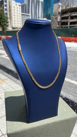 Completely Handmade Miami Cuban Link | 5MM 22” | 14K Gold | Solid Chain w/ Sleek Lock Lab Diamonds