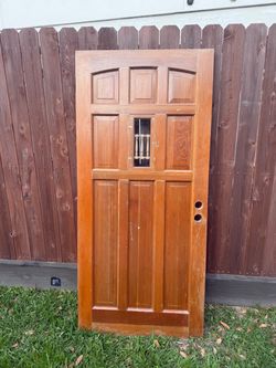 used solid-wood exterior door
