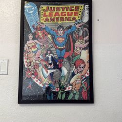 justice league framed print 