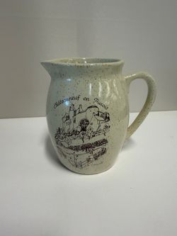 Jolie Vierge Châteauneuf en Auxois Ceramic Pitcher Jug