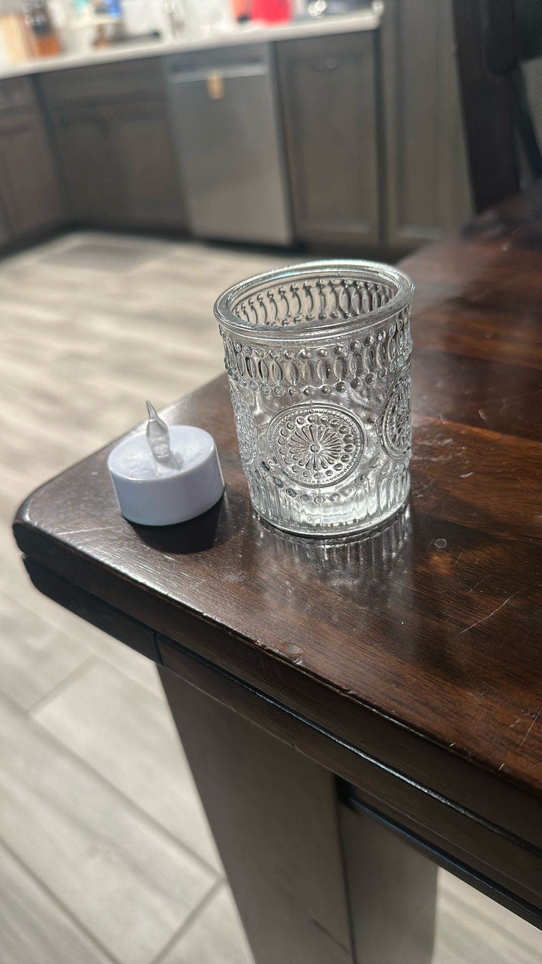 Glass Candle Votive And Tea Lights.