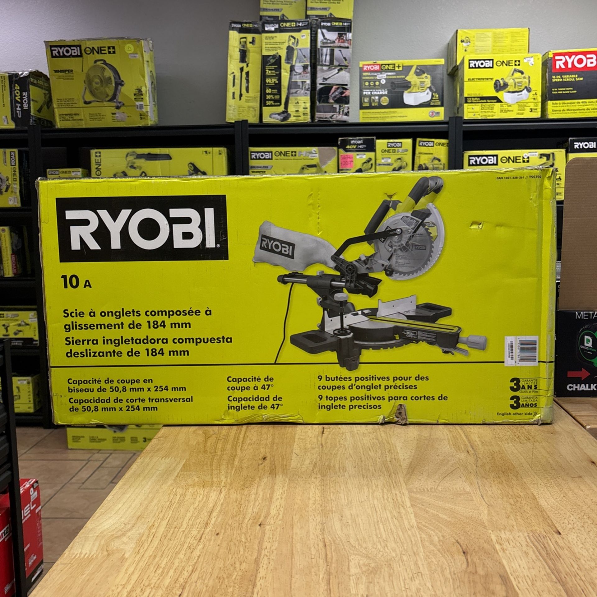 RYOBI 10 Amp Corded 7-1/4 in. Compound Sliding Miter Saw