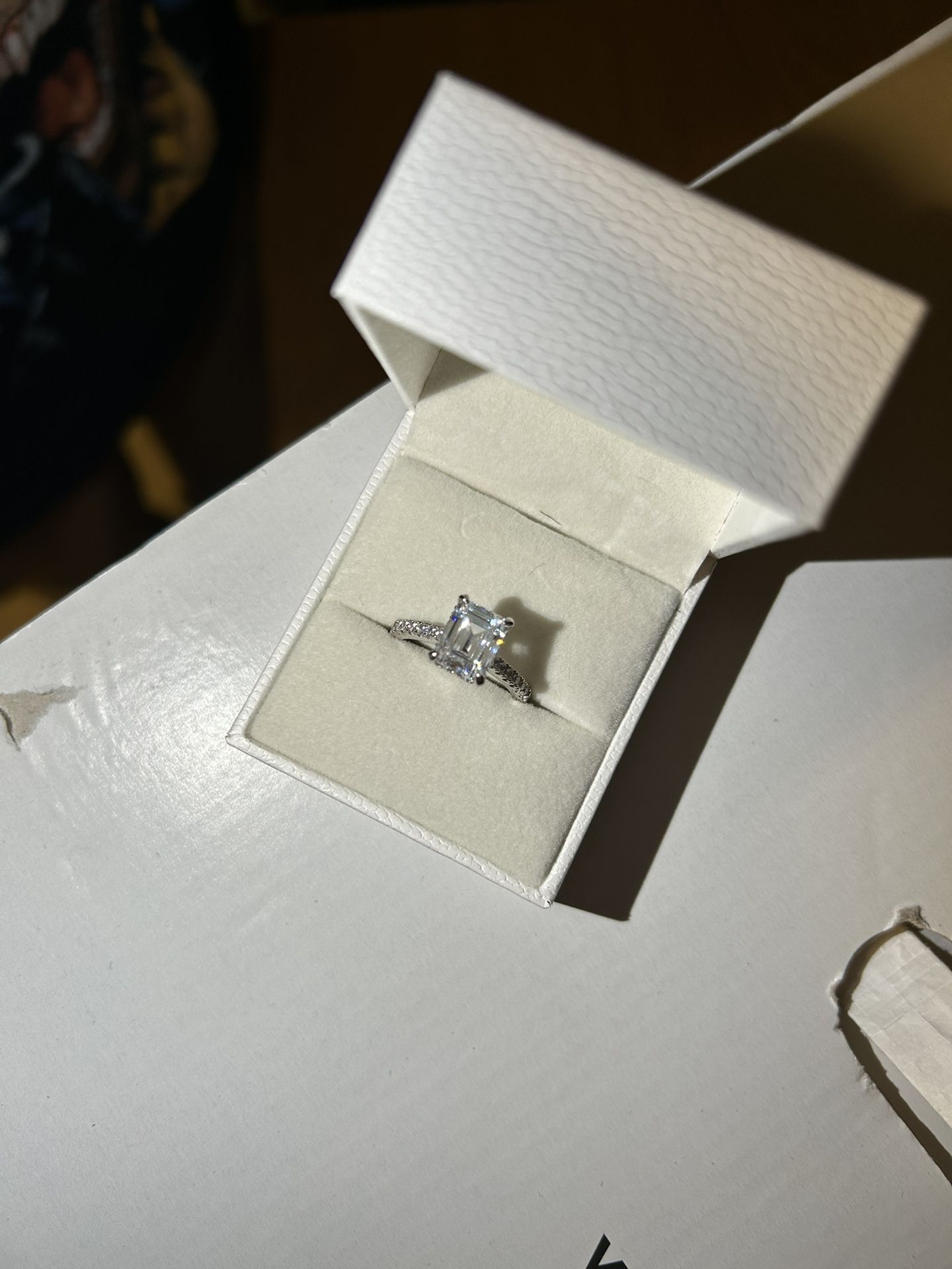 Silver Solitaire Engagement Ring