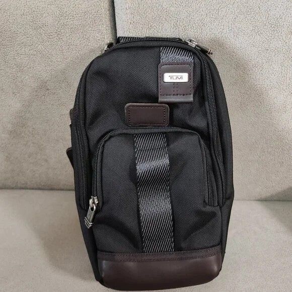 TUMl Black Nylon Crossbody Sling Bag