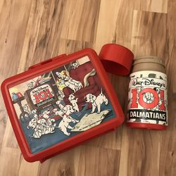 Vintage Disney 101 Dalmatians Lunch Box And Thermos