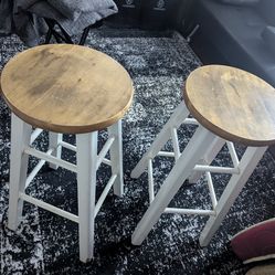 Two wooden stools - $10