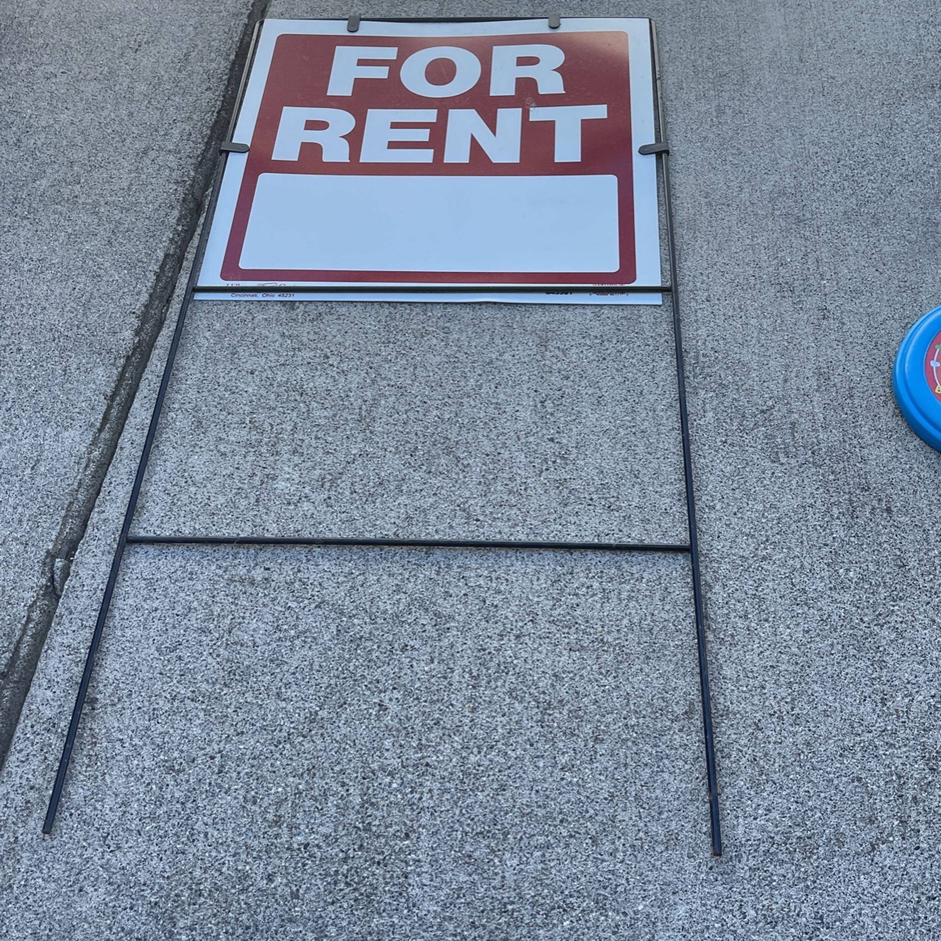 Big “ For Rent Sign” 18” X 36”tall