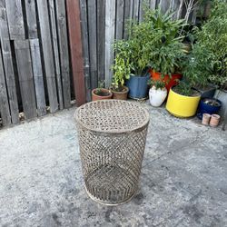 Vintage Iron Cross Strap Side Table