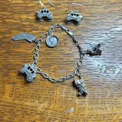 Vintage Sterling Silver Charm Bracelet 
