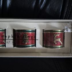 Holiday Napkin Rings Set Of 4