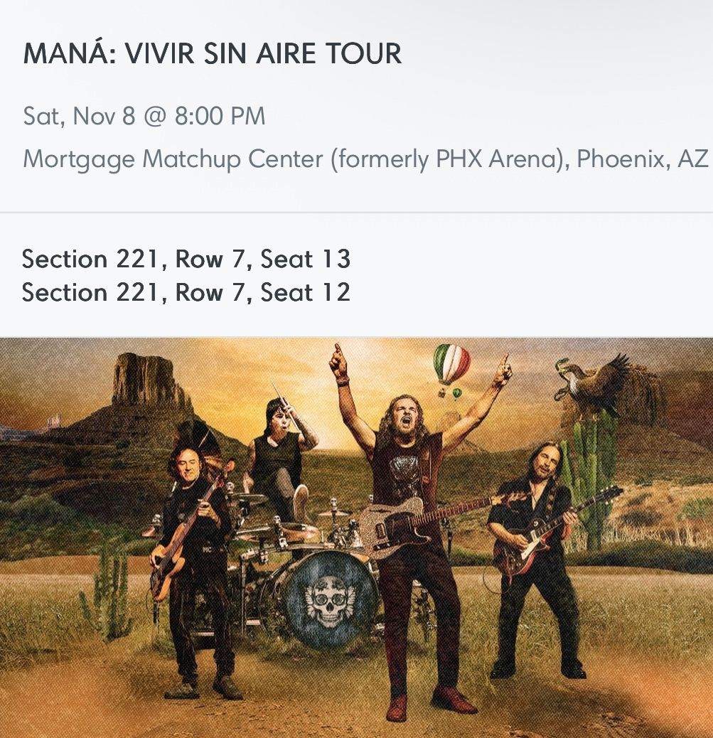 Maná Tickets.