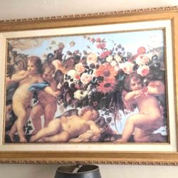 Framed Cherub Print
