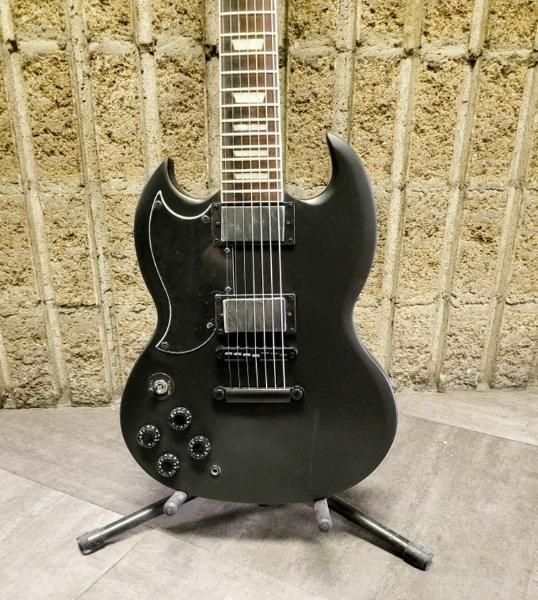 Left Handed - SG Shape - Gibson Style - Electric Guitar - Matte Black
