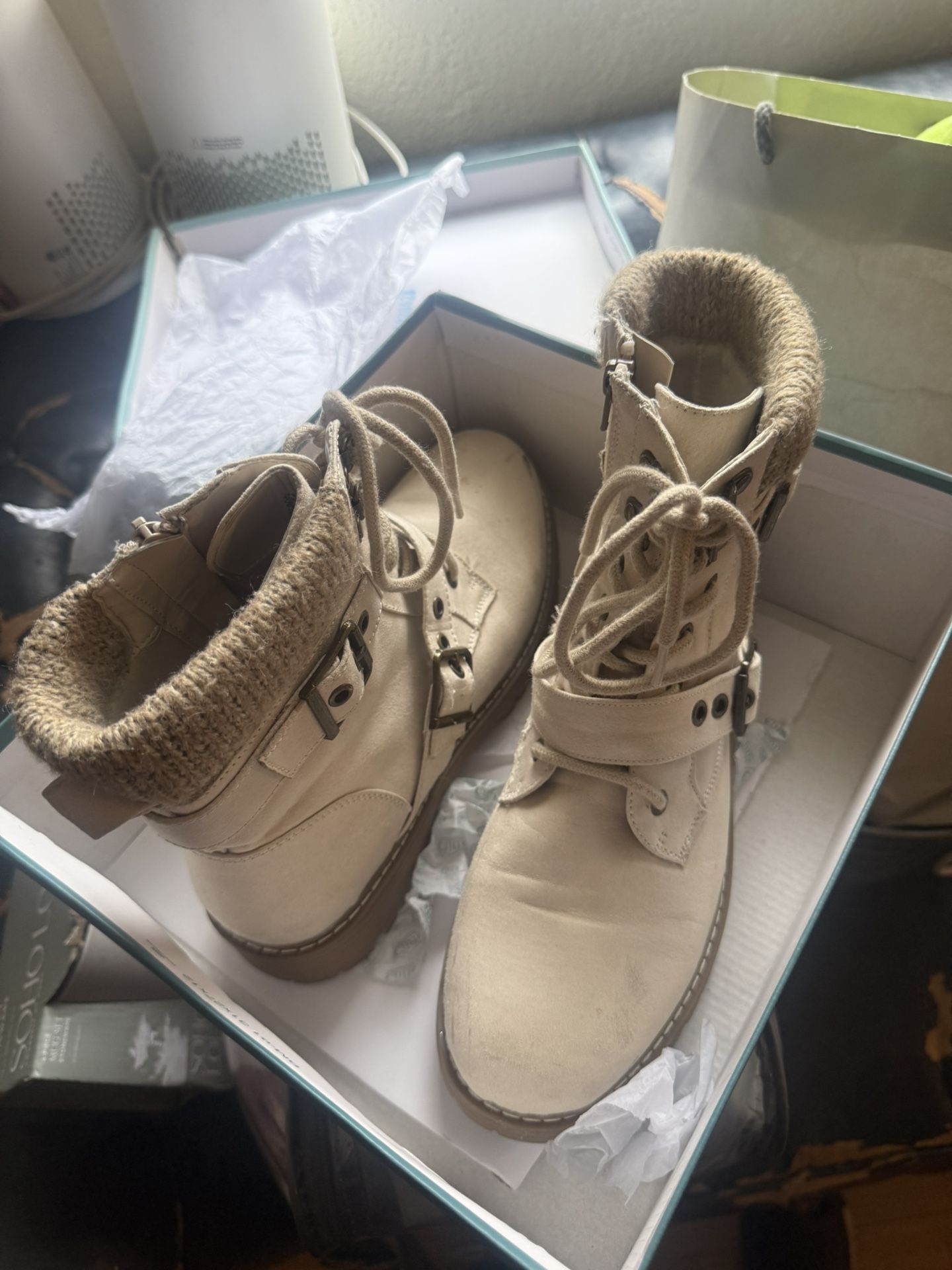 Beige Boots