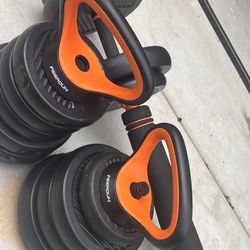 4-in-1 Adjustable Dumbbell Set with Connector – 20/50/70 lbs