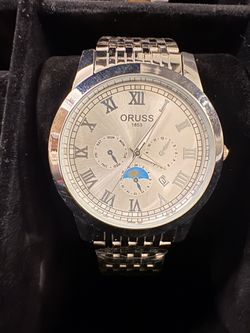 Oruss Quartz Silver Watch.