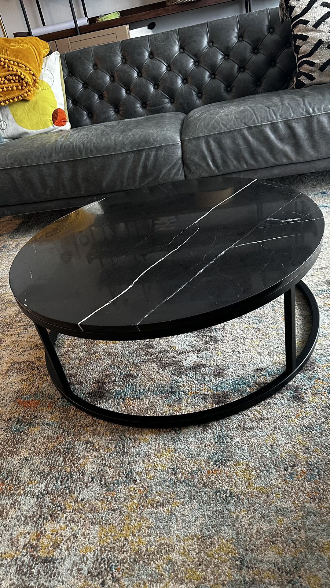 CB2 Coffee Table Marble Top