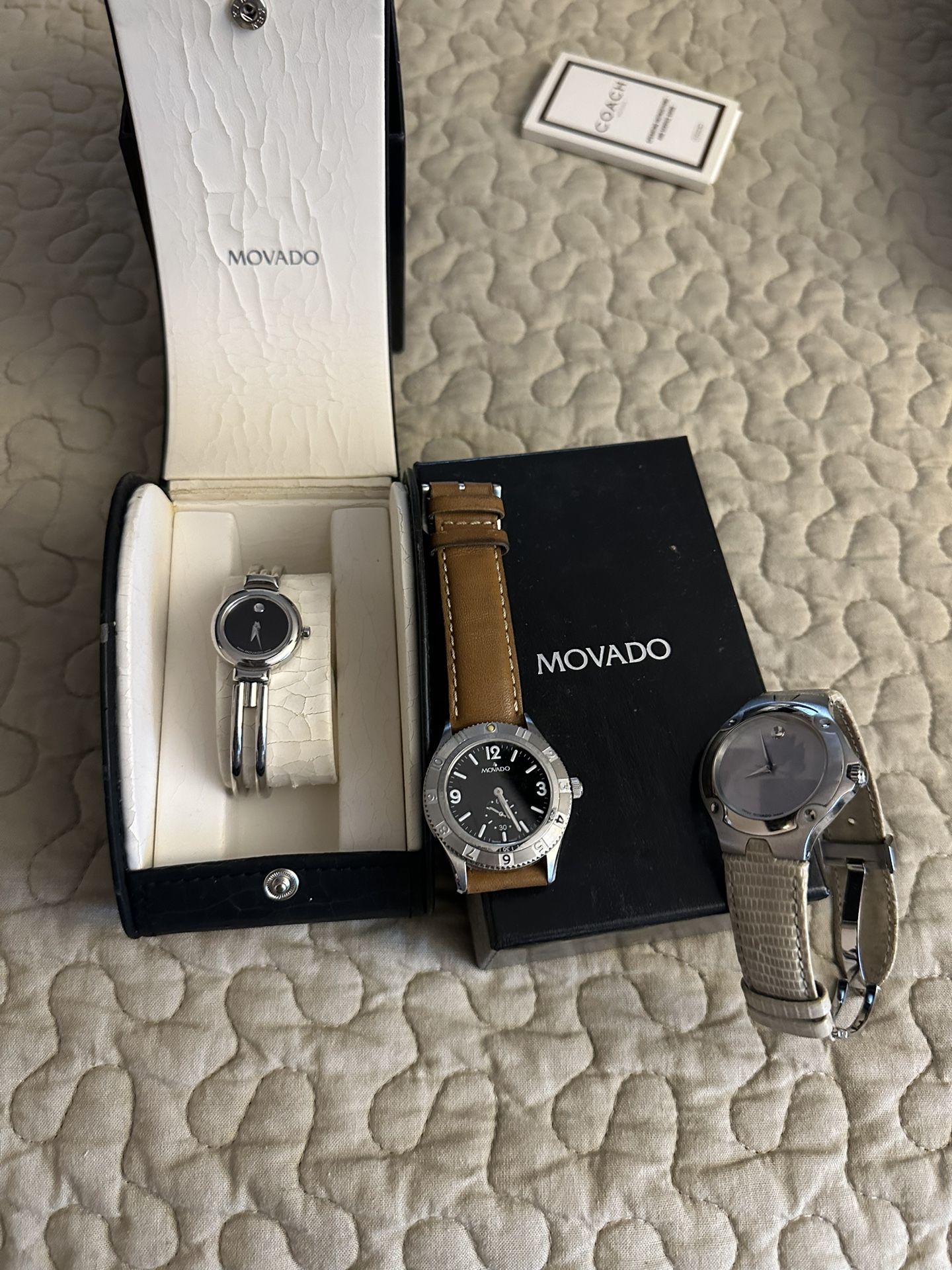 3 Movado Watches - Needs Batteries