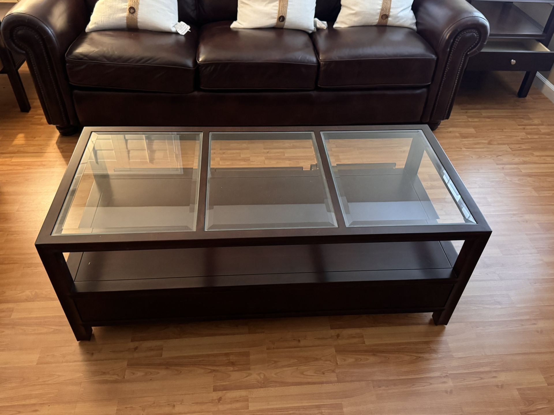 Brown Wood Console Table