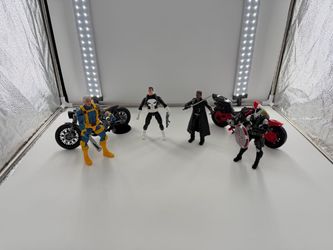 Marvel Legends Action Figure Lot with Motorcycles