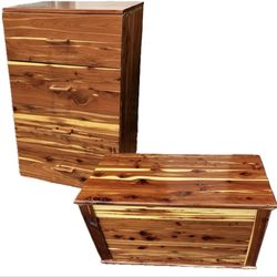 Solid Cedar Storage Set • Chest + 4-Drawer Dresser