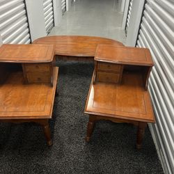 Mid Century Coffee Table And 2 End Tables