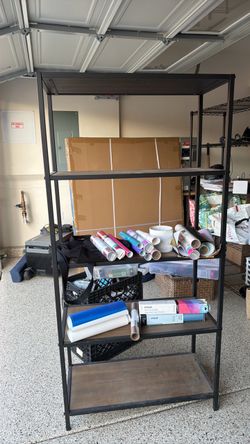 Book shelf and Cricut paper