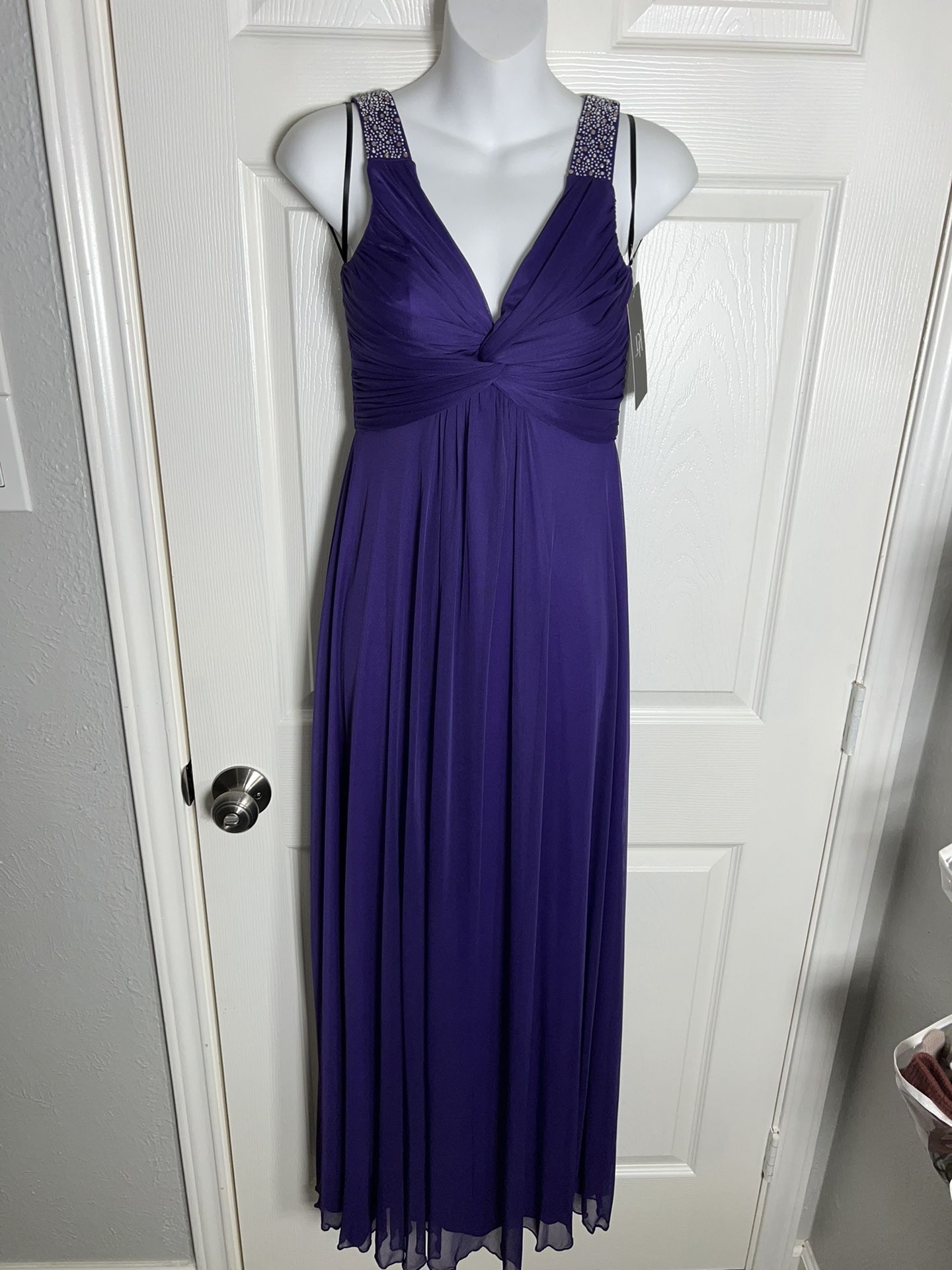 Purple Full Length Formal Dress