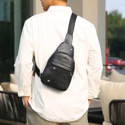Shoulder Messenger PU Leather Chest Bag Sling Backpack Crossbody Handbag