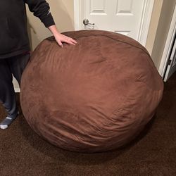 Large Brown Bean Bag Chair