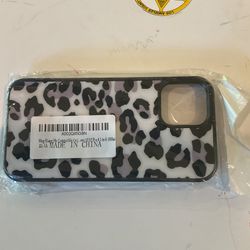 Leopard Print Phone Case - Black and White iPhone 12/12 pro