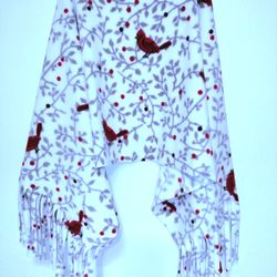 Anti Pill Fleece Scarf With Fringe