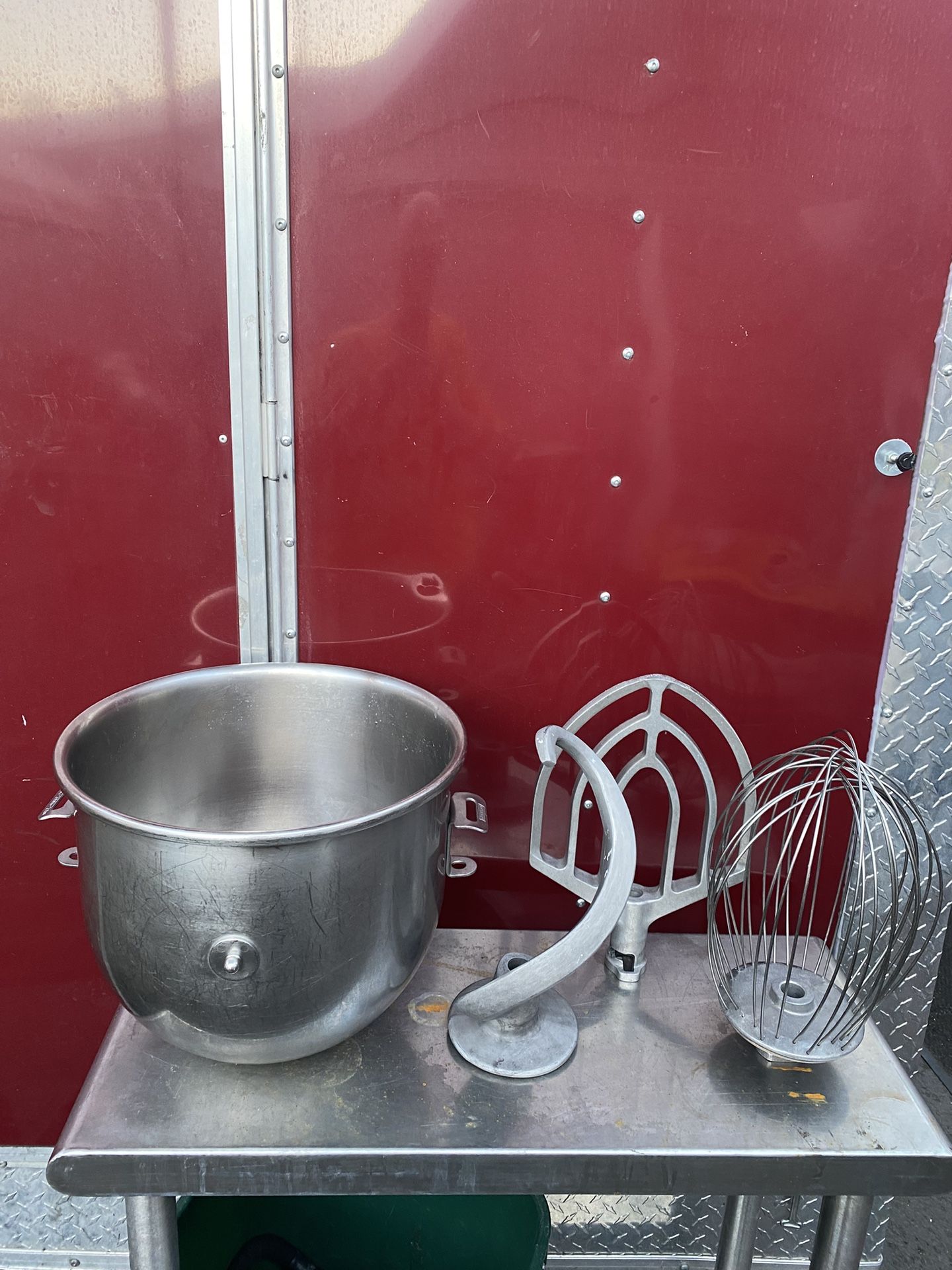 Genuine Hobart A200  Mixer Parts: 20 QT Stainless Steel Bowl, Paddle, Spiral Hook , Wire Whip
