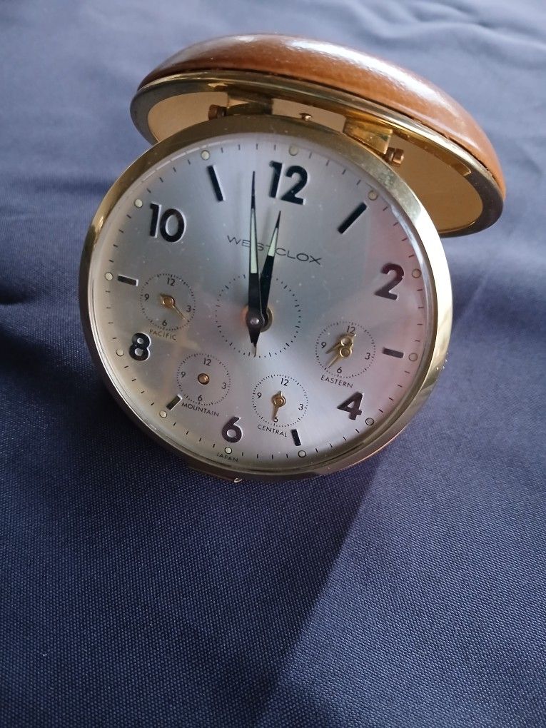 Antique Vintage WestClox Travel Alarm Clock $50