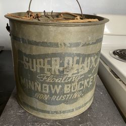 Antique minnow bucket