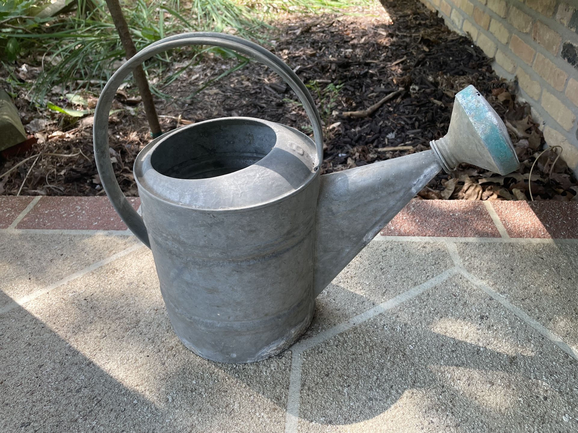 Vintage Galvanized Metal Watering Can 1.5 Gallon