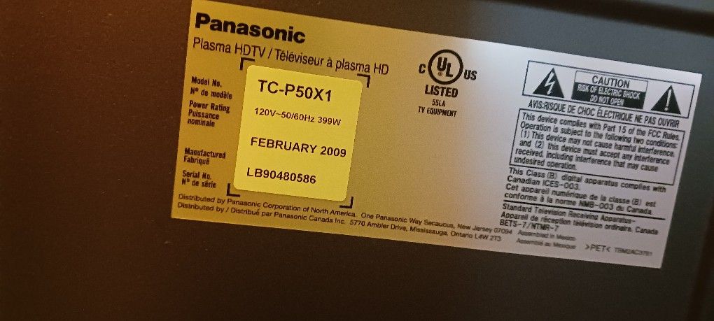 55 Inch Panasonic Viera Tv for Sale in Hollywood, FL - OfferUp