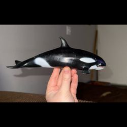 Vintage PVC Toy AAA Toys Large Rubber Killer Whale cake topper