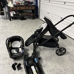 Double Stroller With Car Seat 