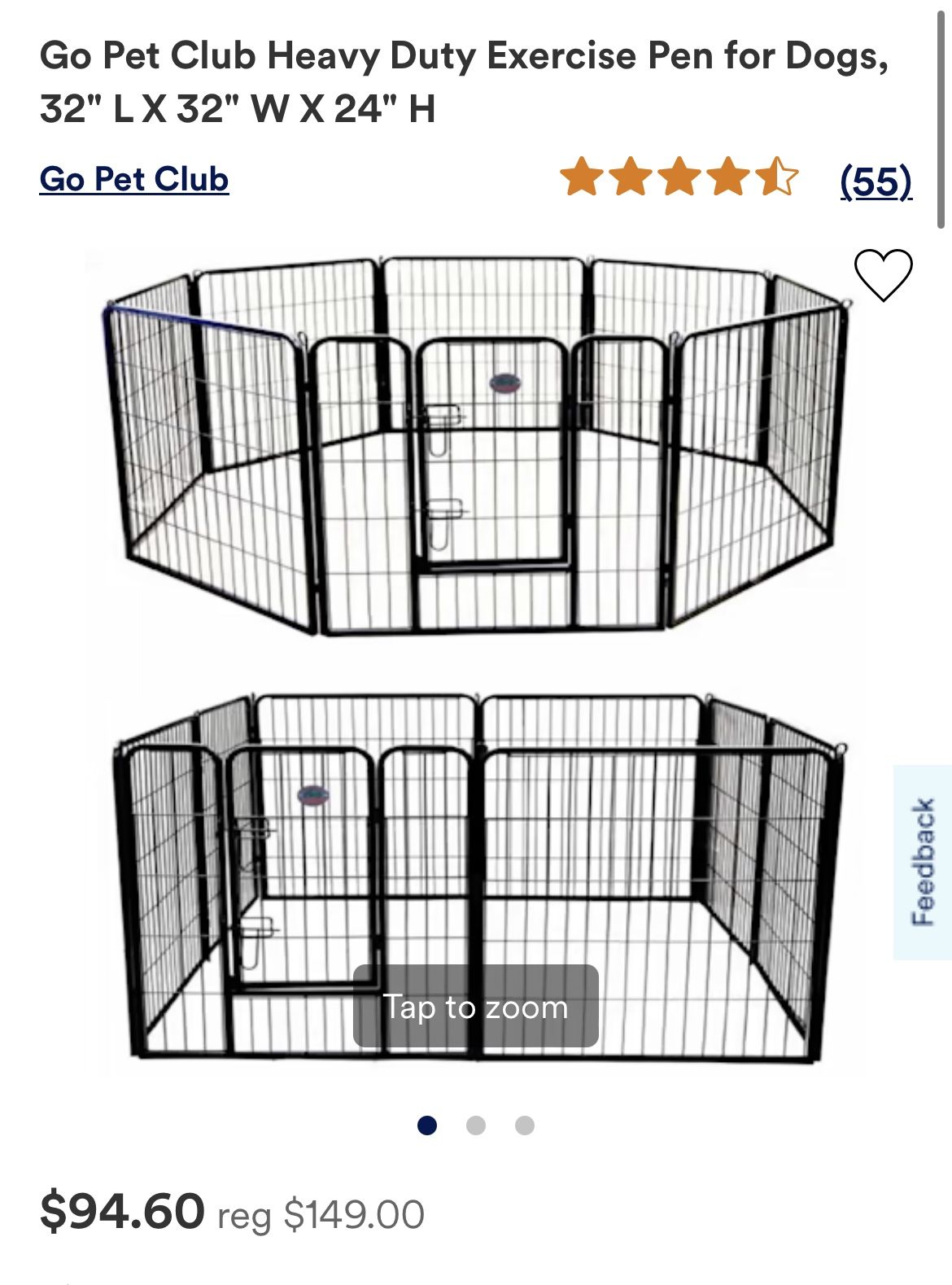 Dog / Puppy / Pet Playpen / Exercise Pen / Fence / Gate