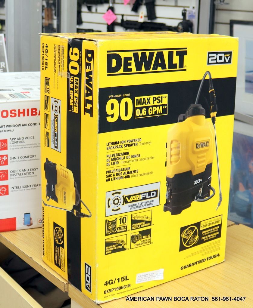 DEWALT Lithium-ion Battery Powered Backpack Sprayer (Tool Only) DeWalt DXSP190681B 20V Chemical Sprayer New open box