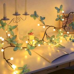 1pc 1.2M 48 LED/1.6M 72 LED Romantic Butterfly Bendable Modeling Rattan Decorative Fairy Lights With Remote Control For Home Wedding 