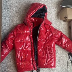 American Stitch ShinyRed Puffer Coat W/Tag 🏷️