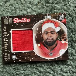 Clyde Edwards Helaire Rookie Sweaters Patch Cards