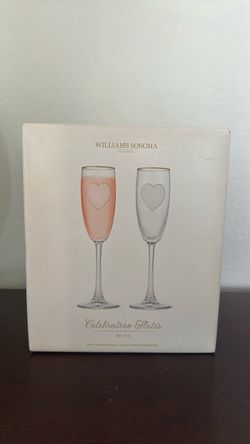 William Sonoma Celebration Flutes set of 2 for $12, no holds