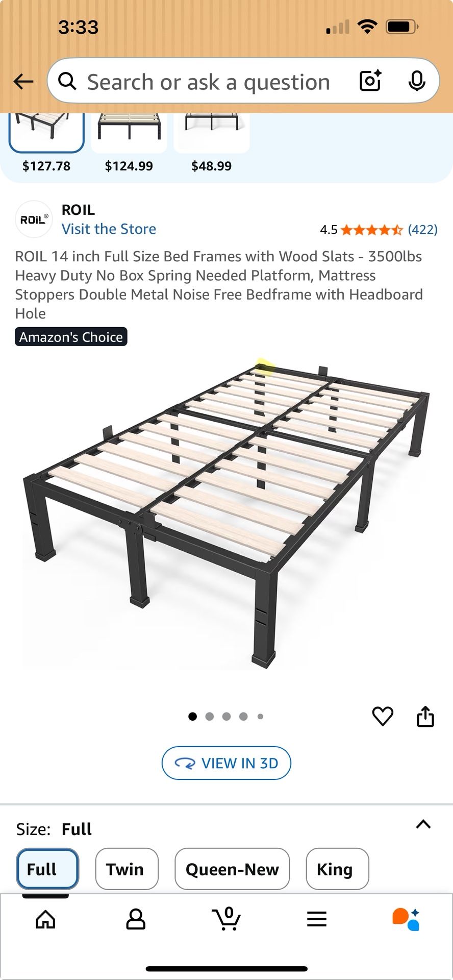Full Bed Frame 