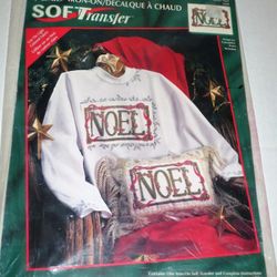 1966 Noel Iron-on Transfer 14 " Christmas by Plaid Enterprises new