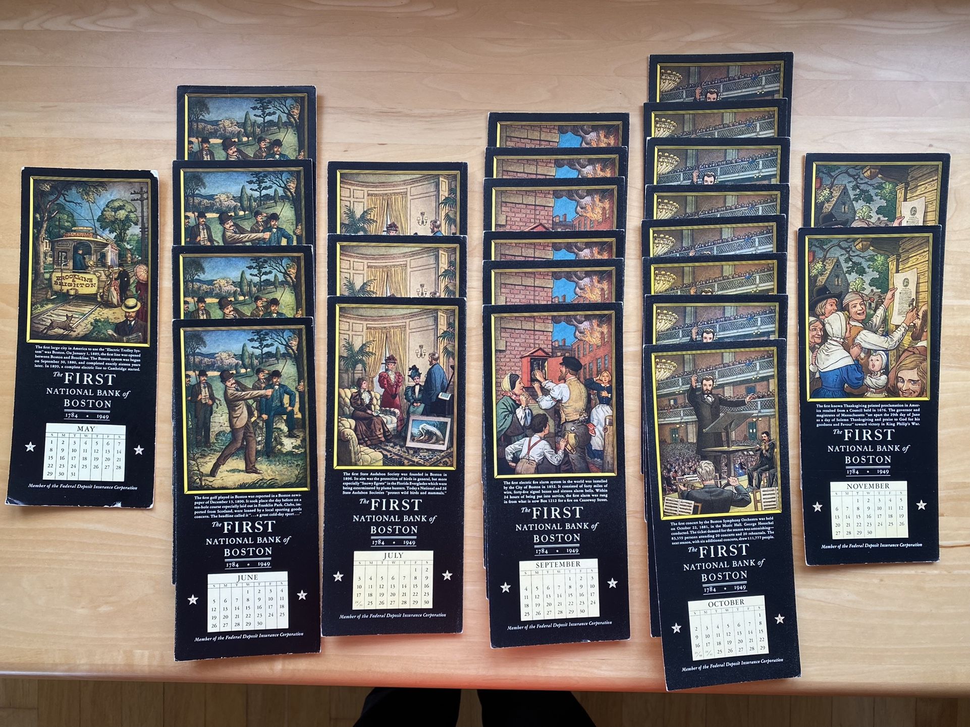 Make Me an Offer-Collection of First National Bank of Boston Vintage Advertising Ink Blotters 1949 thru 1955