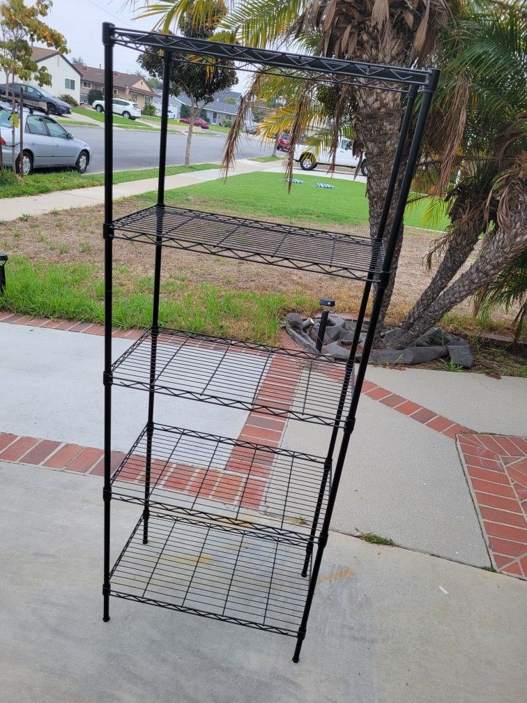 Wire 5 Shelf Metal Shelf Shelves Shelving Garage Business Storage Bookcase Unit